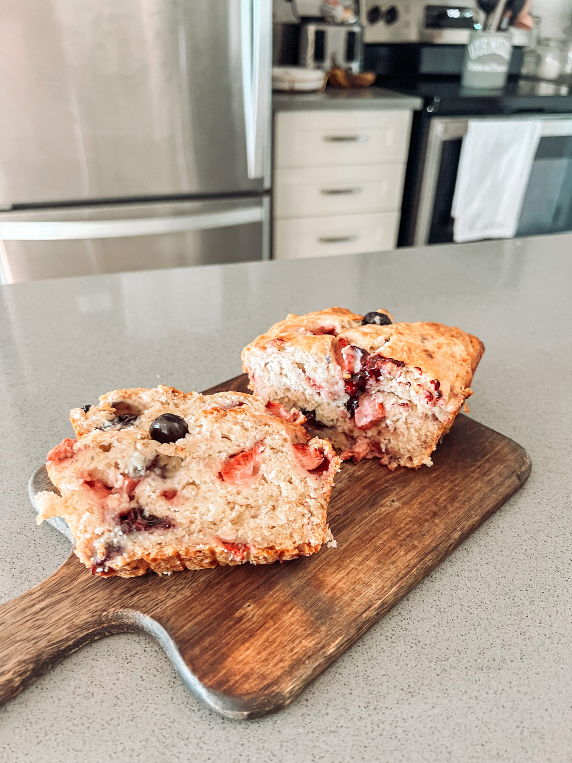 Summer  Berry Banana Bread