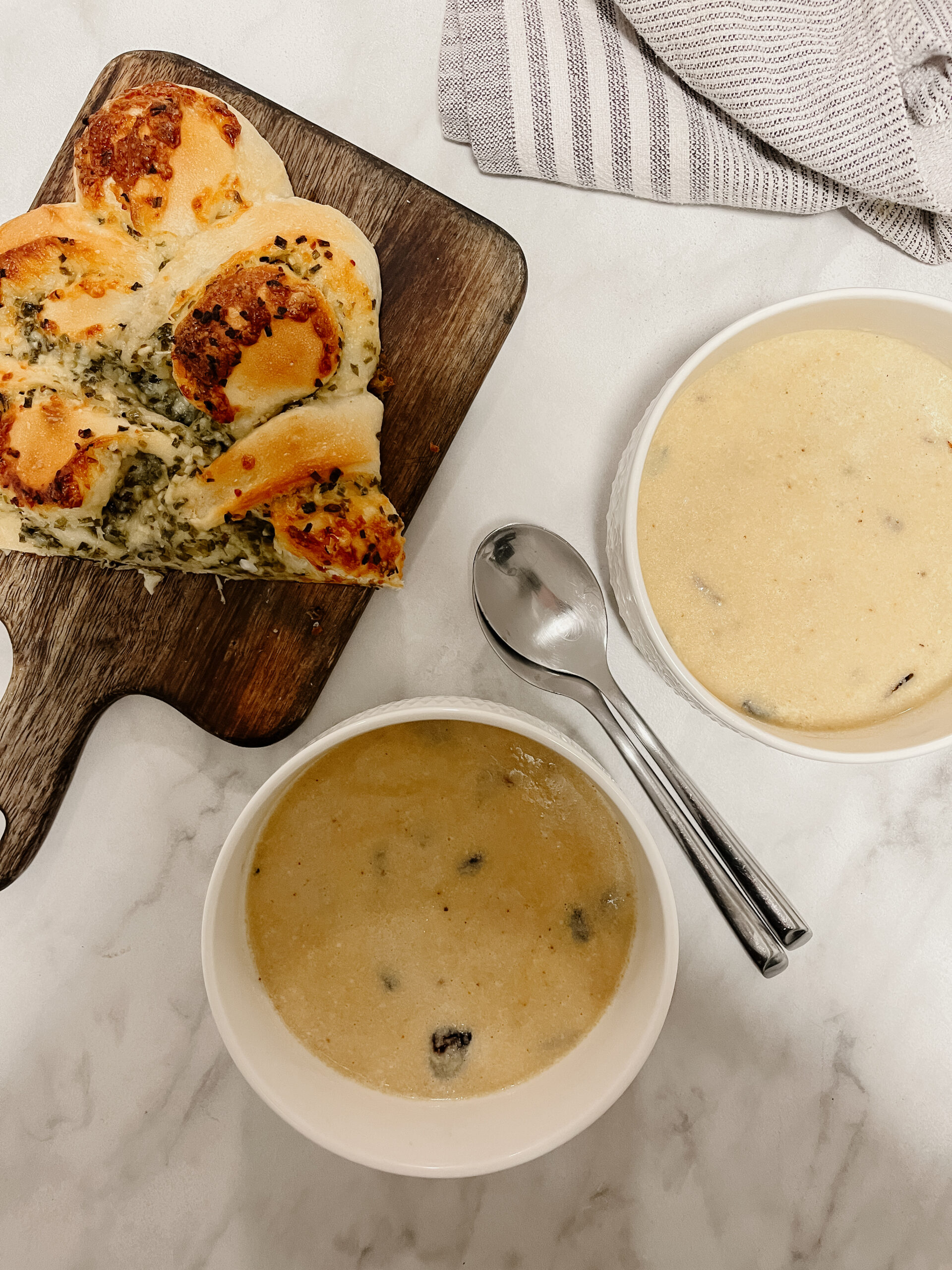 Roasted Cauliflower + Cheddar Soup