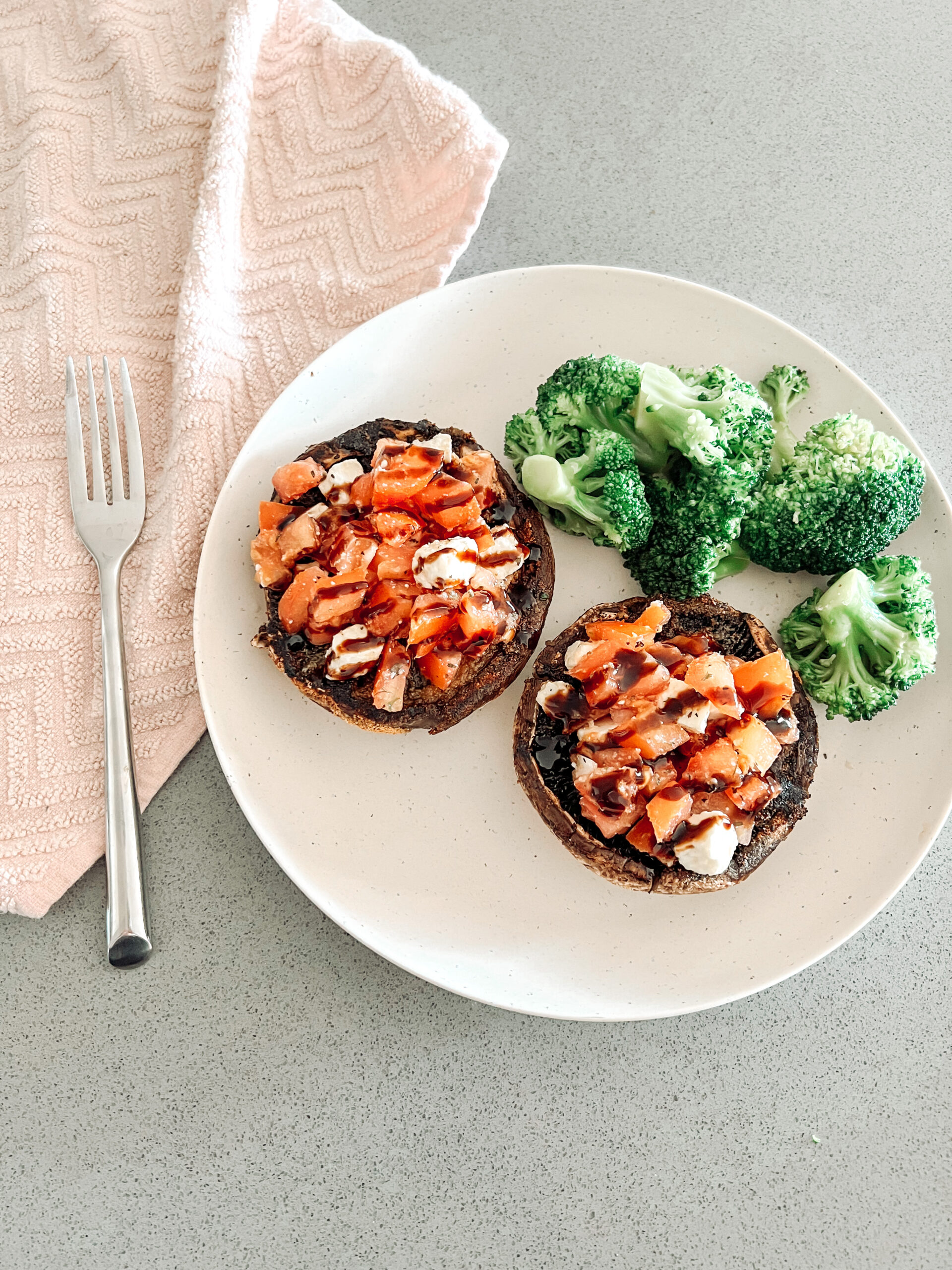 Bruschetta Topped Portobello Mushrooms