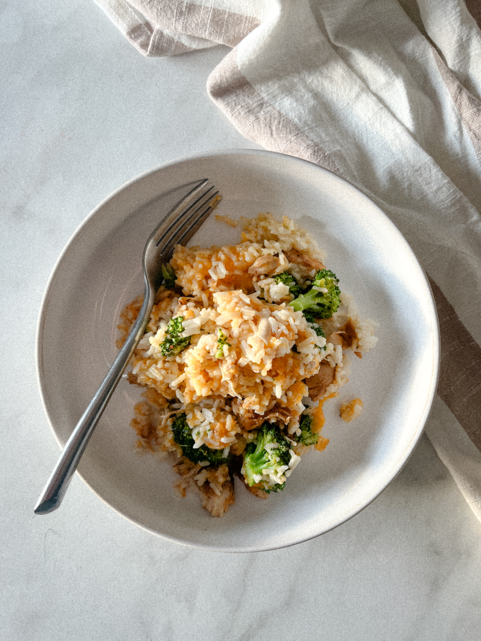 Broccoli + Cheddar Rice with Blackened Chicken